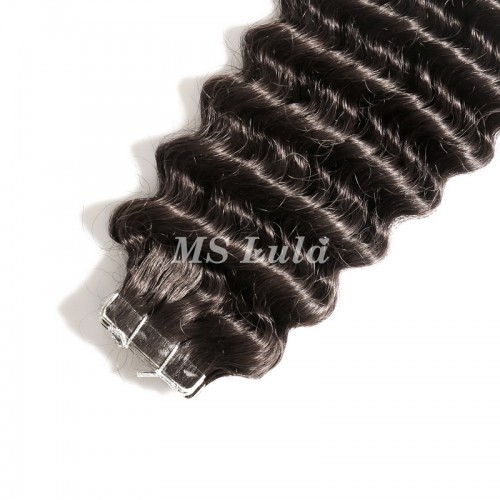 Human Hair Tape In Extensions Deep Curly（20pcs/set） | Human Hair Wig | Lace Front